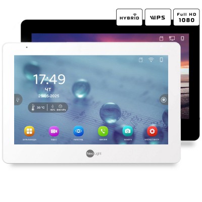 Гібридний відеодомофон 10.1" Neolight MEZZO Hybrid Black з Wi-Fi